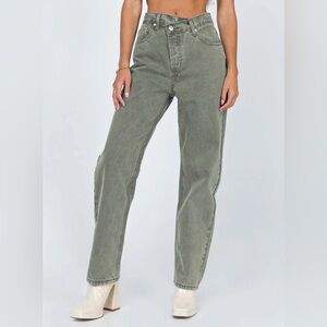 Princess Polly HOLLY ASYMMETRIC STRAIGHT LEG JEAN